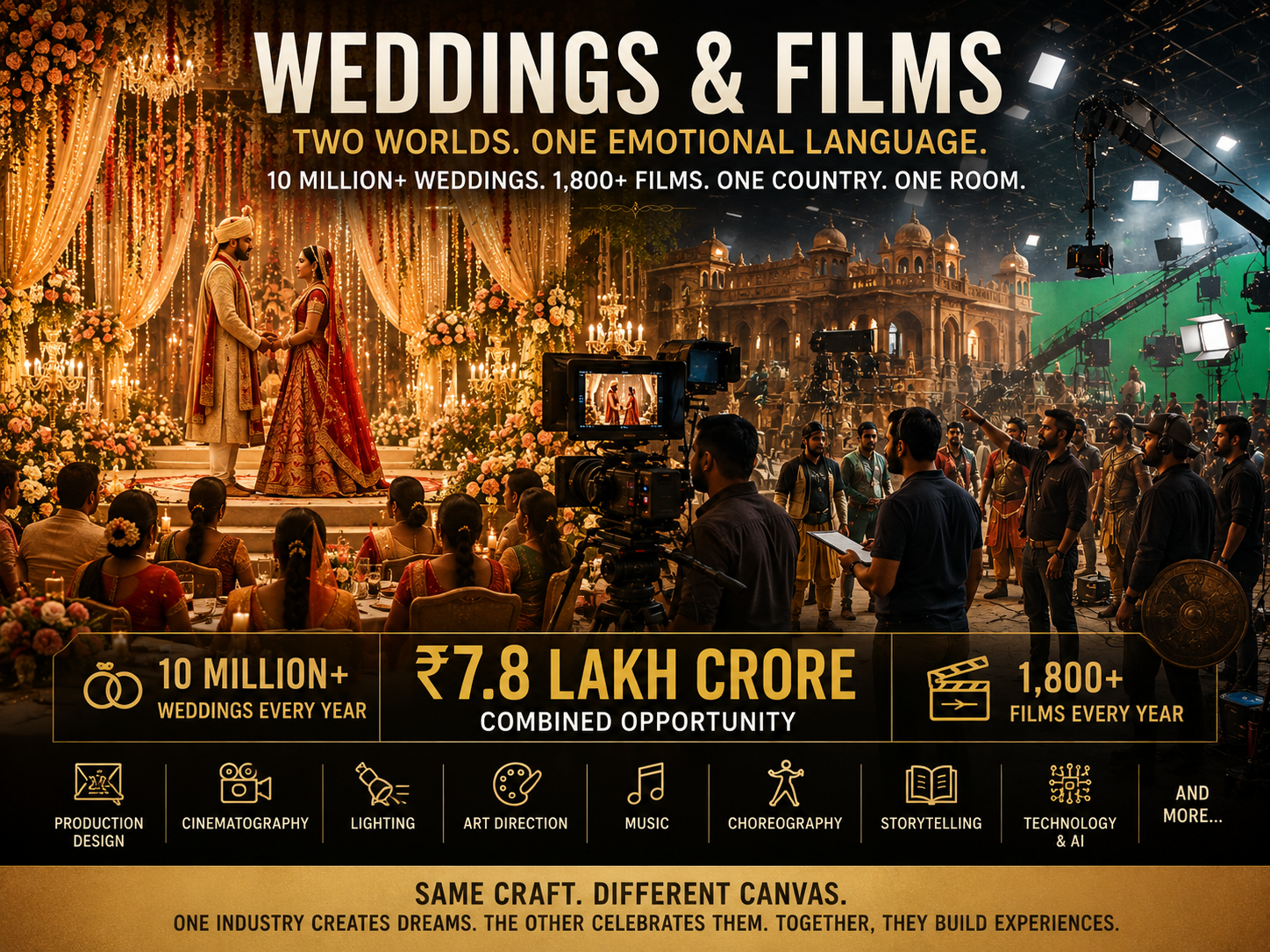 1 crore Weddings, 1,800 Films&mdash;together they are Rs 7.8 lakh crore Industry, but, surprisingly, there no business bridge between them